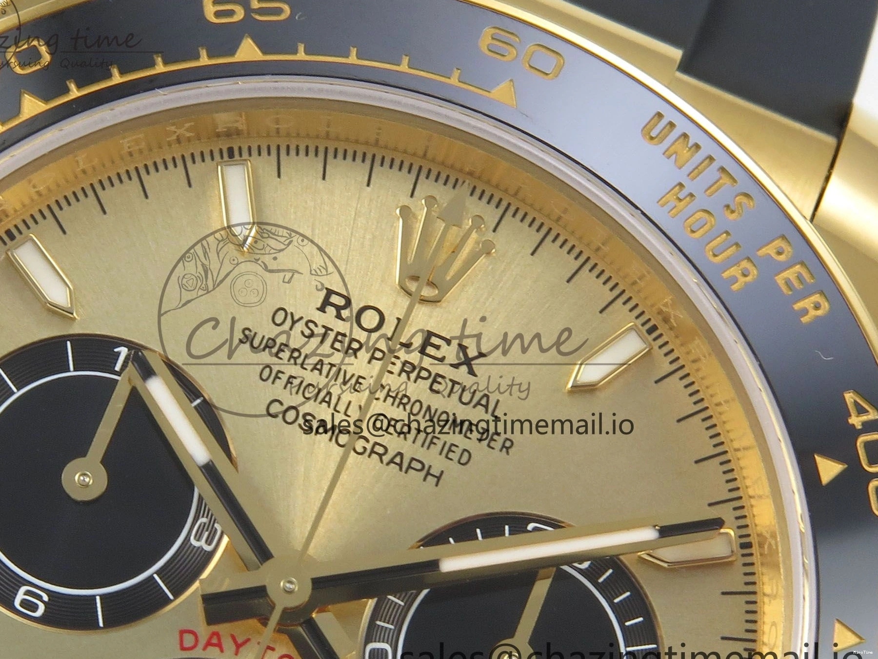 MiroTime 0524 Daytona 126518 VSF 1:1 Best Edition YG Black Dial on Oysterflex Strap VS4131 V2 (Weighted) Refined 329